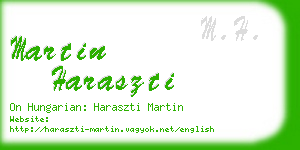 martin haraszti business card